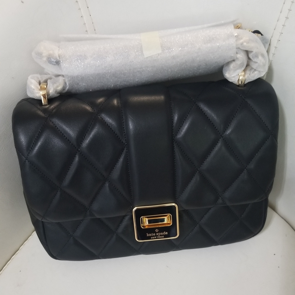 Kate Spade Quilted Black Shoulder Bag - Picture 2 of 6